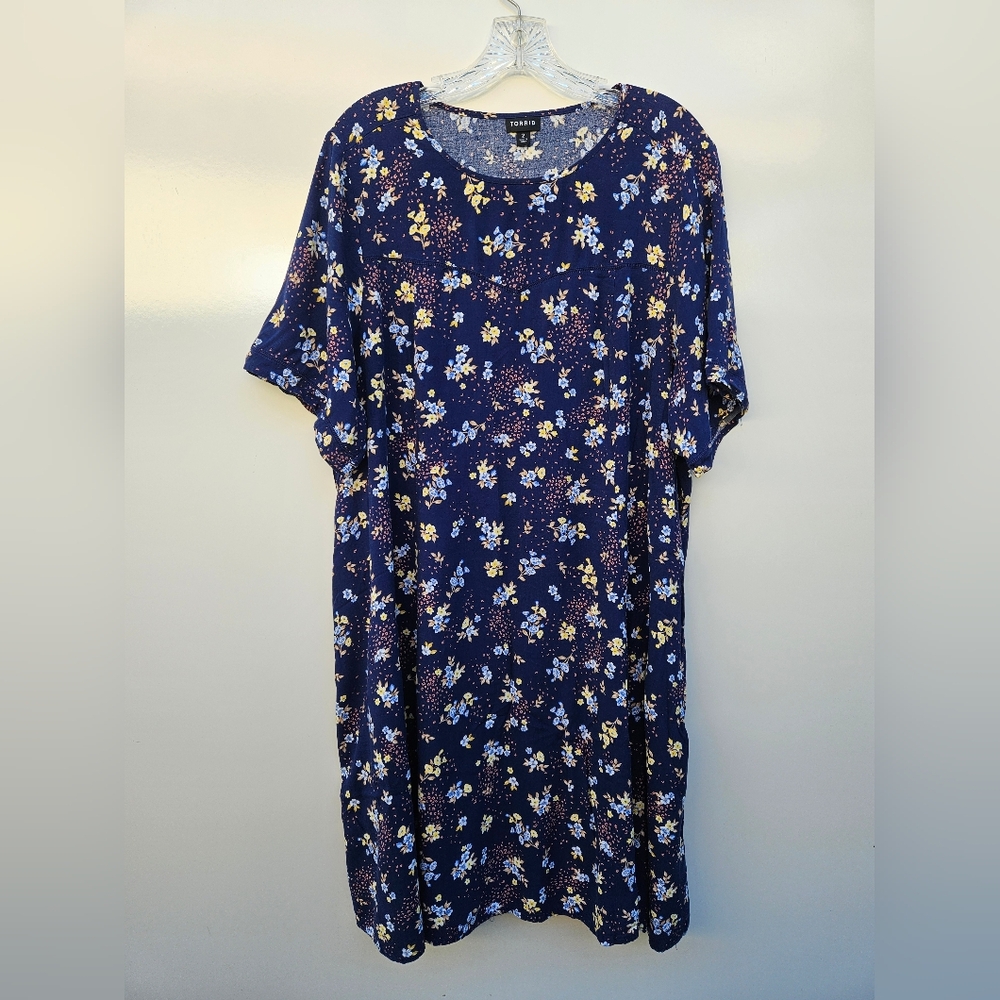 Torrid Navy Floral Dress